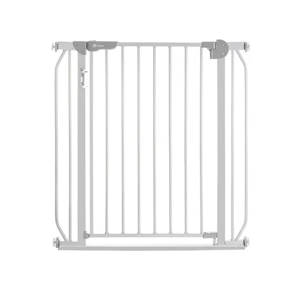 Poarta de siguranta, Lionelo, Truus Slim Led, Prin presiune, Cu lumina Led cu senzor, 105 cm, Conform cu standardul european de securitate EN1930, Gri