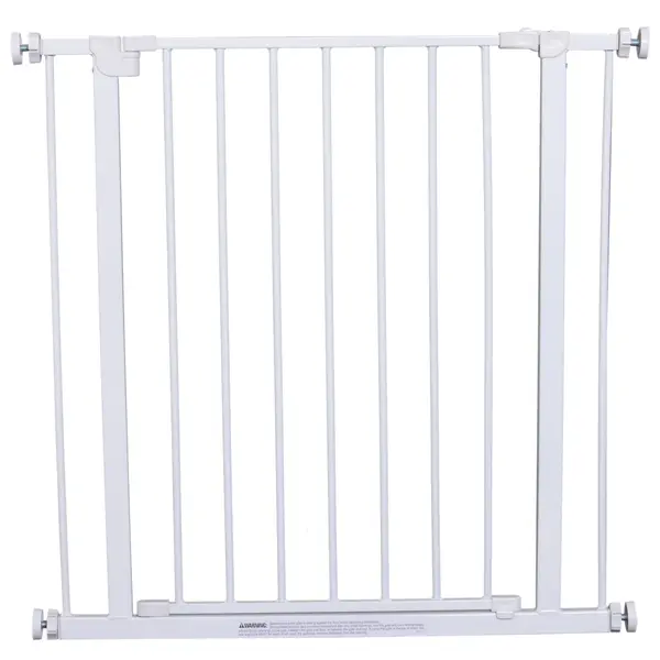 Poarta de Siguranta PawHut pentru Copii si Animale de Companie Alb 76-82x76cm | Aosom Romania