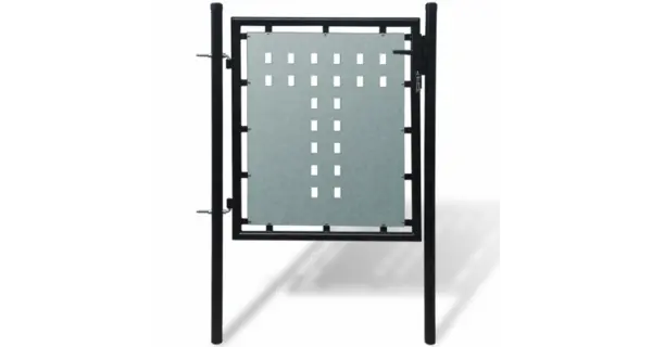 Poarta neagra pentru gard 100 x 150 cm