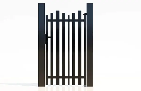 Poarta pietonala aluminiu Virtuoso Light Wave 50-601/9005/D/S, 900x1800mm, Negru RAL 9005, rezistenta coroziune, design modern