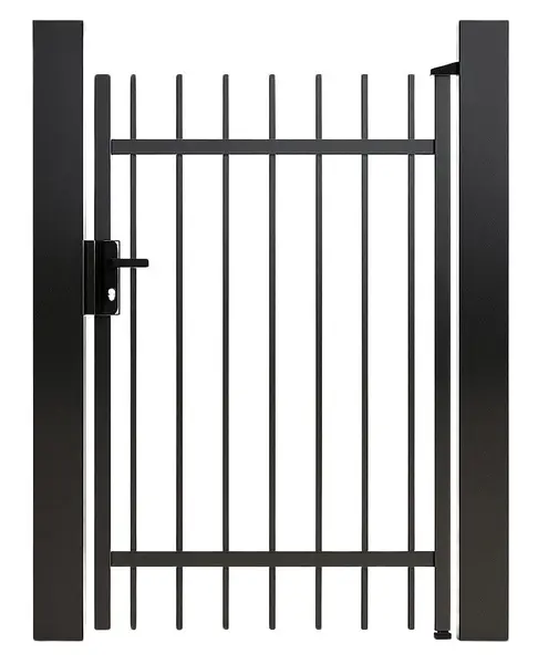 Poarta pietonala exterior Virtuoso Light Straight 50-611/9005/D/S, aluminiu, 900x1800mm, Negru RAL 9005, zero intretinere