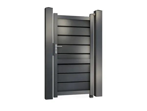 Poarta pietonala Virtuoso Baldur, 900x1800mm, gri antracit, lamela romb, rezistenta sporita, 50-825/7016