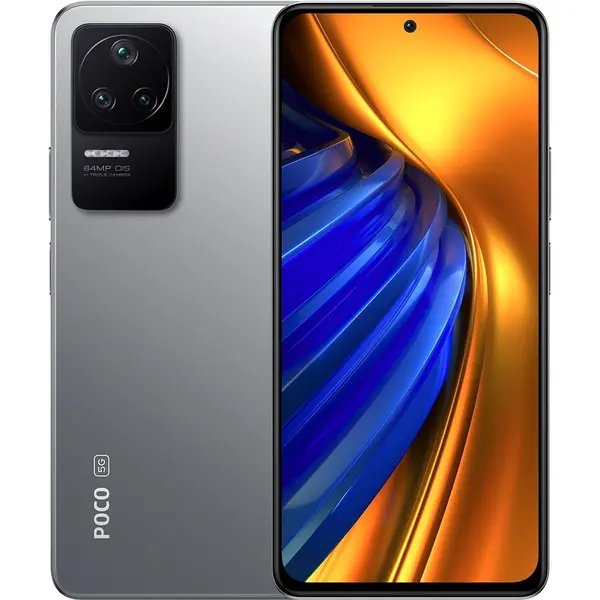 POCO Telefon mobil Xiaomi Poco F4, Dual SIM, 128GB, 6GB RAM, 5G, Argintiu