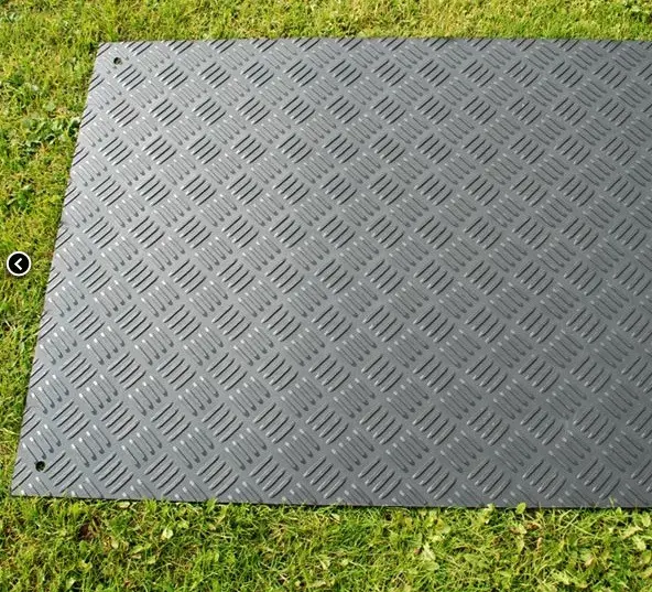 Podea evenimente PARTYFLOOR - din HDPE, 6mm grosime - 80x120 cm - culoare negru - protectie gazon