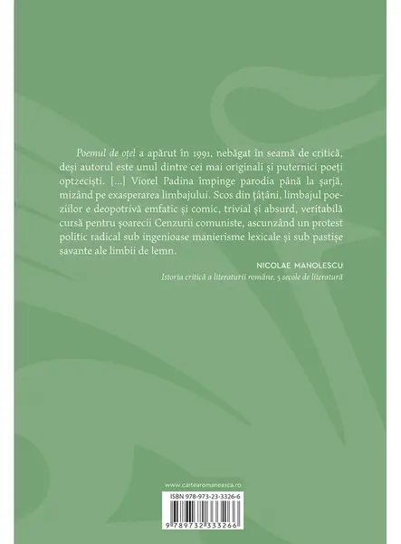 Poemul de otel | Viorel Padina