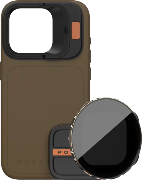 PolarPro Kit - LiteChaser iPhone 15 Pro Max Case Desert + VND 3-5 Filter