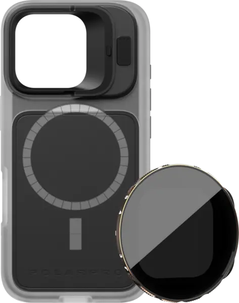 PolarPro Kit - LiteChaser iPhone 16 Pro Base Case Clear + VND 3-5 Filter