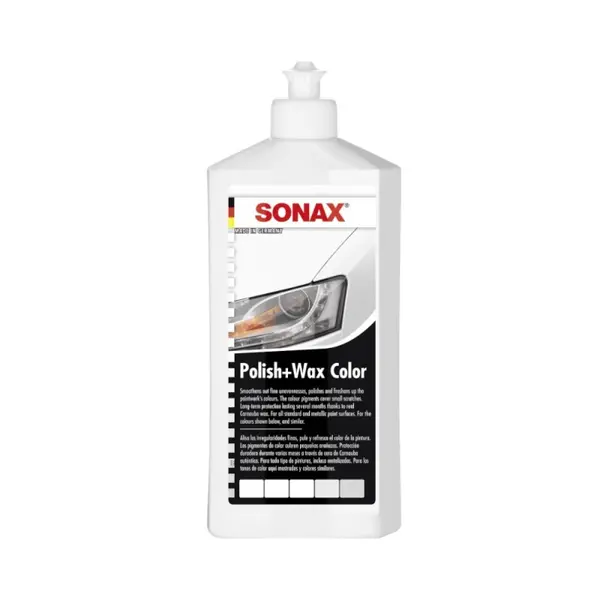 Polish cu Ceara pentru Culoarea Alba, Polish&Wax Nanopro, 500 ml, Sonax
