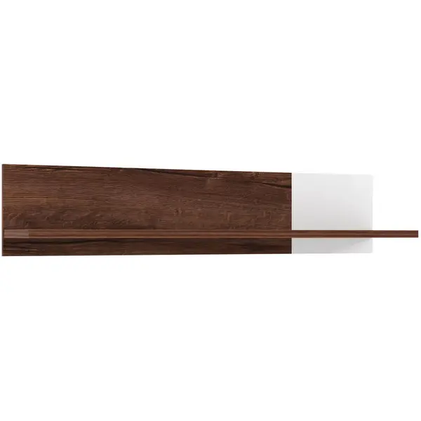 Poliță De Perete 120/25/23 cm, culoare lemn stejar, alb