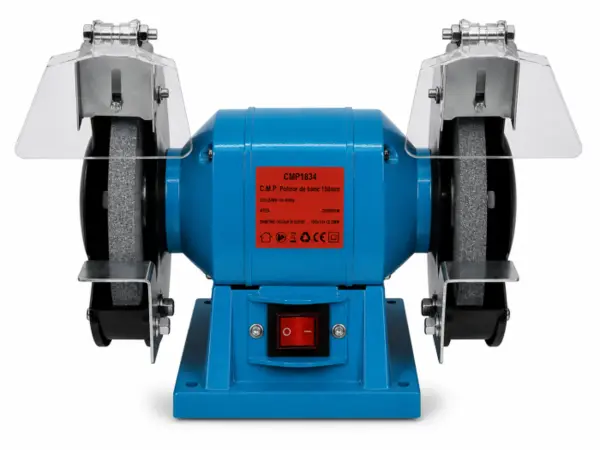 Polizor de Banc Altai Campion PRO, 350W, Disc 150 mm, 2950 RPM, 2 Pietre de Polizare Incluse, Buton ON OFF