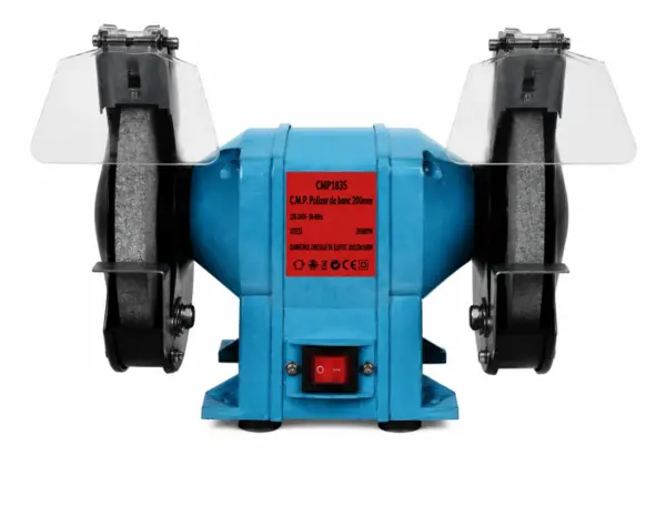 Polizor de Banc Altai Campion PRO, 400W, Disc 200 mm, 2950 RPM, 2 Pietre de Polizare Incluse, Buton ON OFF