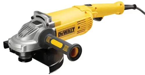 Polizor unghiular DeWalt DWE494, 2200 W, 230 mm diametru disc, 6600 RPM, M14 sistem prindere + aparatoare + maner lateral + cheie fixa + flansa interioara/exterioara