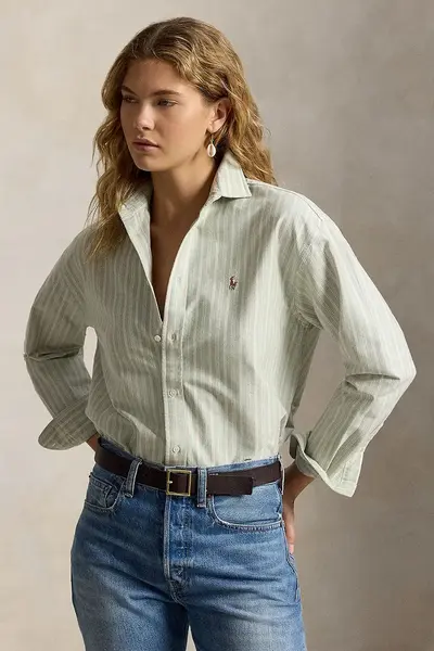 Polo Ralph Lauren cămașă oxford pentru femei din bumbac