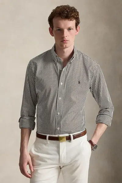 Polo Ralph Lauren cămașă pentru bărbați din bumbac cu elastan