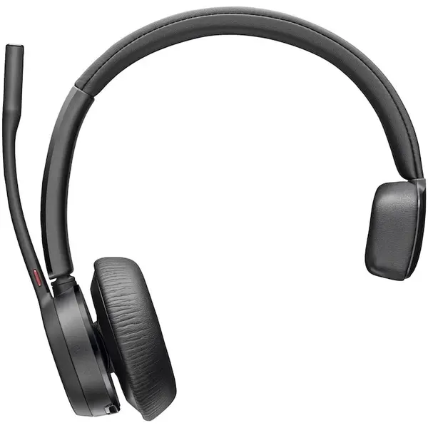 POLY Casti PC wireless Poly Voyager 4310-M UC, dongle bluetooth BT700/cablu USB-A la USB-C, autonomie max. 24 h, raza de acoperire max. 50 m, certificate Microsoft Teams, negru