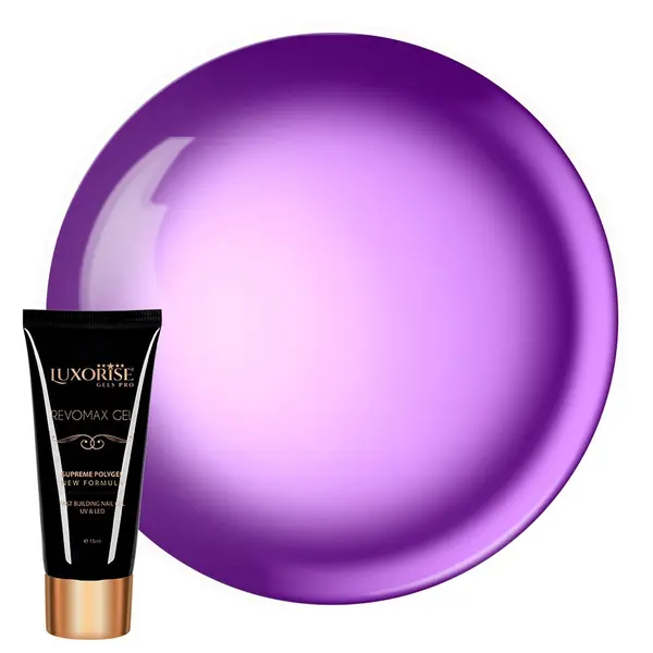 Polygel GlassStyle - REVOMAX GEL LUXORISE Mystic Orchid, 15ml