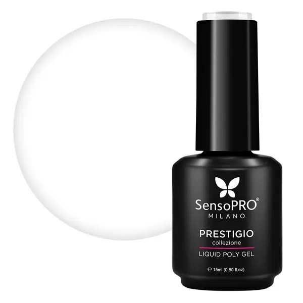 Polygel Lichid SensoPRO Milano PRESTIGIO, Clear Pure, 15ml