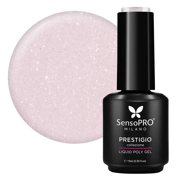 Polygel Lichid SensoPRO Milano PRESTIGIO, Milky Coral, 15ml