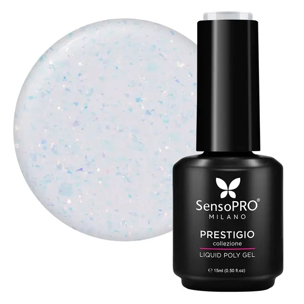 Polygel Lichid SensoPRO Milano PRESTIGIO, Pure Sparkle, 15ml