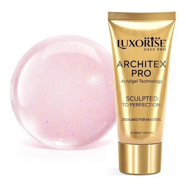 Polygel LUXORISE ARCHITEX PRO - Intense Elegance Collection, Rose Gleam, 50ml