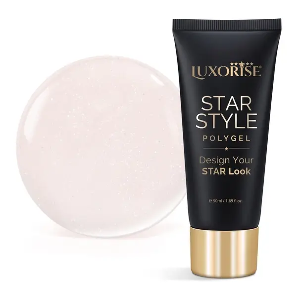 Polygel LUXORISE STAR STYLE - STAR NUDE Collection, Delicate Nude, 50ml