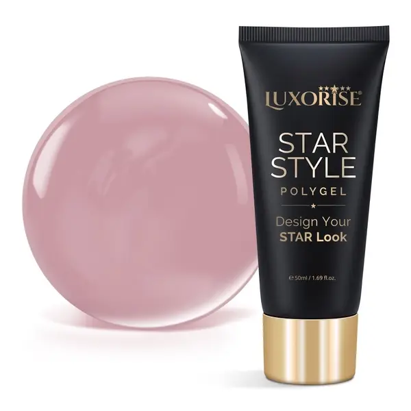 Polygel LUXORISE STAR STYLE - STAR NUDE Collection, Rosy Nude, 50ml