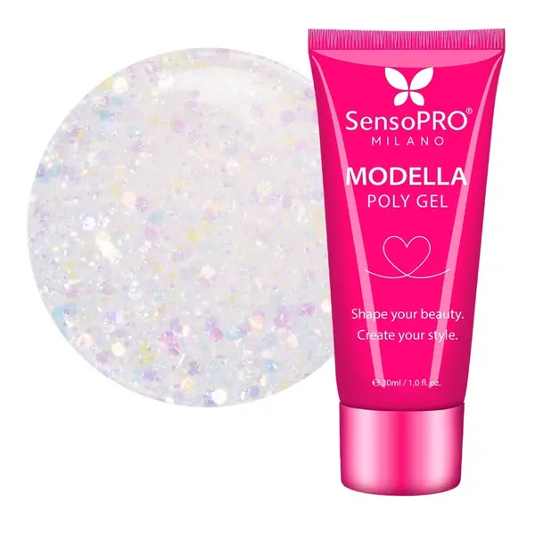 Polygel MODELLA SensoPRO Milano - Aurora Veil, 30ml