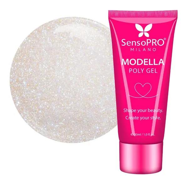 Polygel MODELLA SensoPRO Milano - Crystal Haze, 30ml