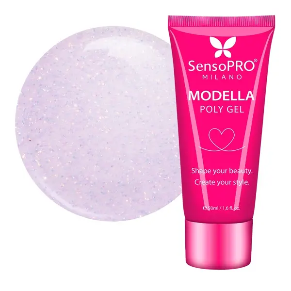 Polygel MODELLA SensoPRO Milano - Lilac Sheen, 50ml