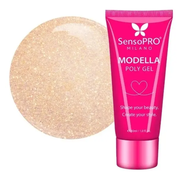Polygel MODELLA SensoPRO Milano - Peach Luxe, 50ml