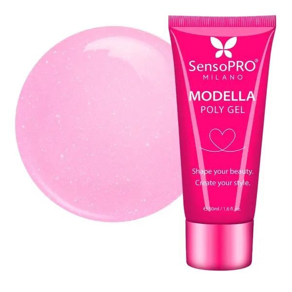 Polygel MODELLA SensoPRO Milano - Pink Sheen, 50ml