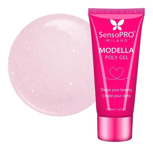 Polygel MODELLA SensoPRO Milano - Rose Twinkle, 50ml