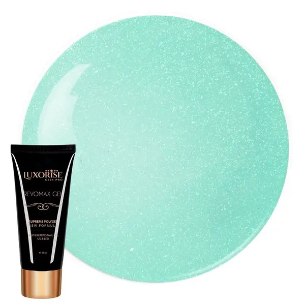 Polygel REVOMAX GEL LUXORISE Pearlized Mint, 15ml