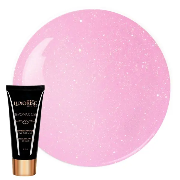 Polygel REVOMAX GEL LUXORISE Sunset Blush, 15ml