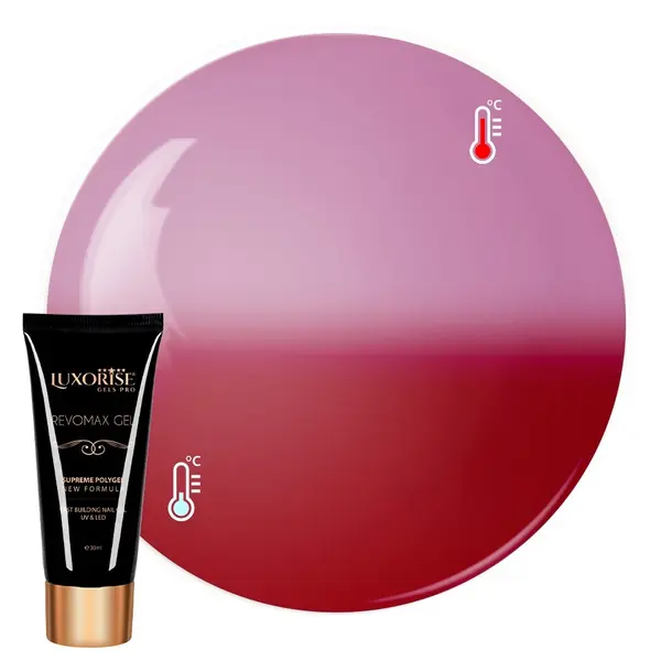 Polygel Thermo REVOMAX GEL LUXORISE Ruby Flaming, 30ml
