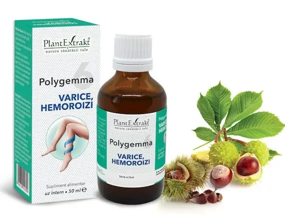 Polygemma 6 Varice si Hemoroizi, 50 ml, Plant Extrakt
