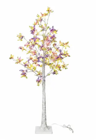 Pom Artificial iluminat cu LED Fluturi Colorati decorativ 150cm
