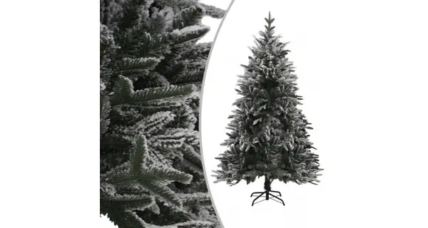 Pom de Craciun artificial cu zapada, verde, 180 cm, PVC & PE