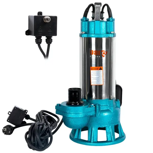 Pompa apa murdara cu tocator si cutit, IBO V-2200 INOX, 2200W, 400 l/min, H-15m, cu plutitor si protectie termica