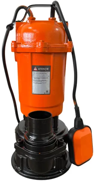 Pompa apa murdara submersibila fonta cu tocator si plutitor GW GW7367, 1.1kW, 1100W, cablu 6.7m, pentru canalizare si fose septice