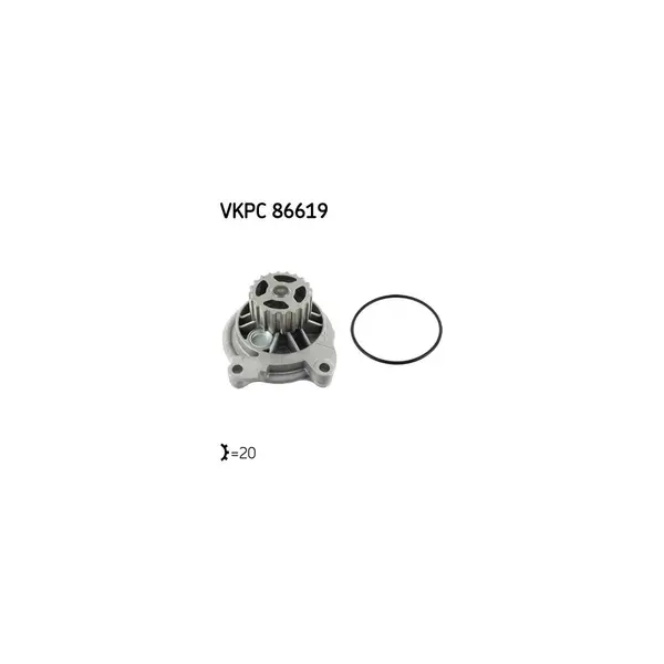 Pompă de apă, răcire motor SKF VKPC 86619