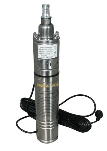 Pompa de apa submersibila, 370-1500W, Racire pe ulei, Bobinaj cupru, Inaltime refulare 160m, Debit 5mc h, Cablu 20m