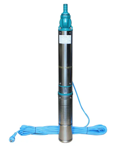 Pompa de apa submersibila de mare adancime, 1.5kW, Bobinaj cupru, Inaltime refulare 140m, Debit 8mc h, Cablu 20m