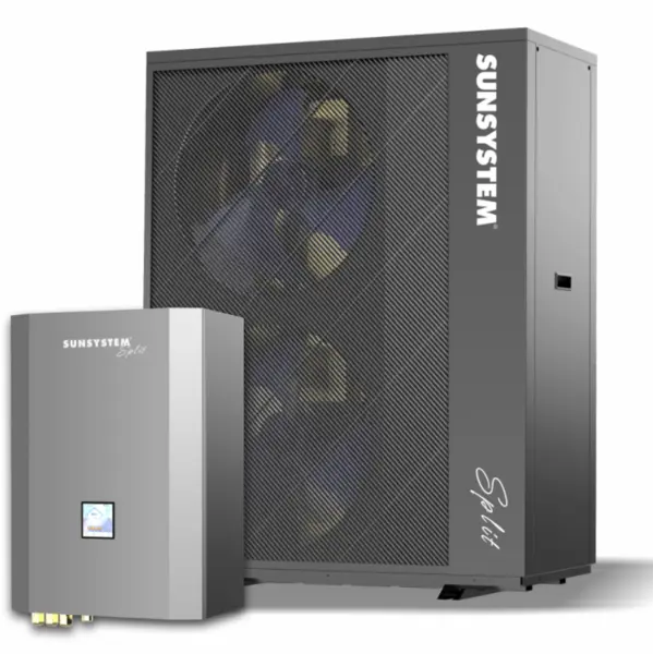 Pompa de caldura Aer-Apa pentru incalzire si racire, Sunsystem R32-0126-1PH, Split 12.6 kW, Inverter R32 ERP A+++, compresor Panasonic, Monofazata, Control Wi-Fi