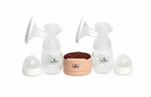 Pompa de san electrica dubla Lorelli Daily Comfort, LED touch screen, 3 moduri de functionare, Roz