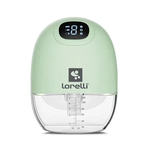 Pompa de san electrica Lorelli Alice, portabila, utilizare fara maini, recipient 140ml, Verde