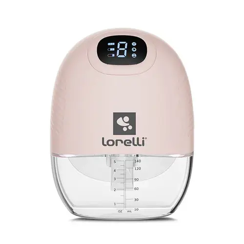 Pompa de san electrica Lorelli Alice, portabila, utilizare fara maini, recipient 140ml, Roz