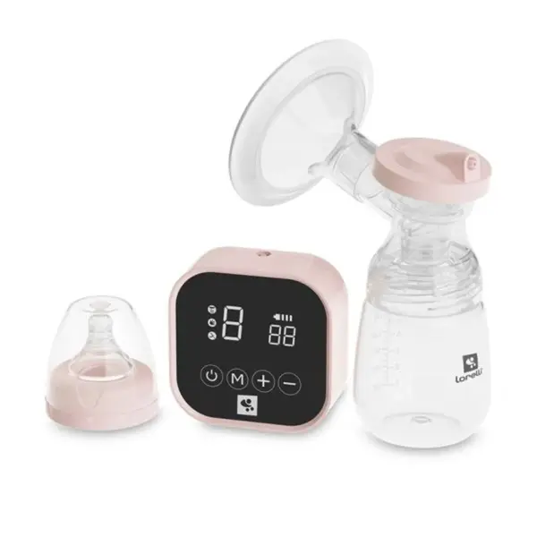 Pompa de san electrica, Lorelli Lea, 4 moduri de operare, functie masaj, 9 niveluri de aspiratie, 180 ml, Pink
