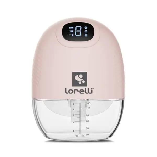 Pompa de san electrica portabila, Lorelli Alice, hands free, 3 moduri de operare, functie masaj, 9 niveluri, cu accesorii incluse, 140 ml, Pink