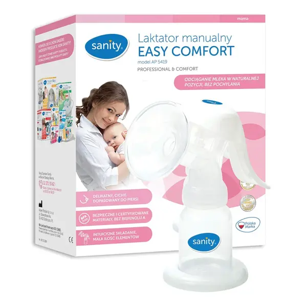 Pompa de san manuala cu clapeta, Sanity Easy Comfort, 120 ml